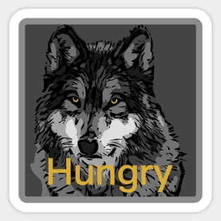 Hungry Wolf Sticker